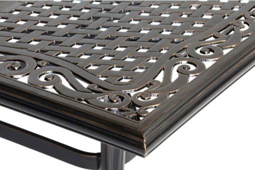 Hanover Traditions Natural Oat & Bronze 9-Piece Outdoor Dining Patio Set - Image 6