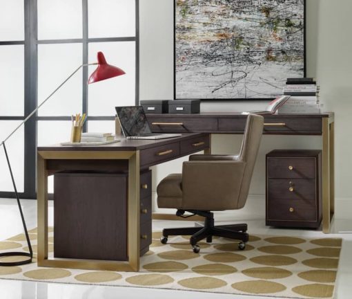 Hooker Furniture Curata Dark Wood Short Freestanding Desk - Image 7