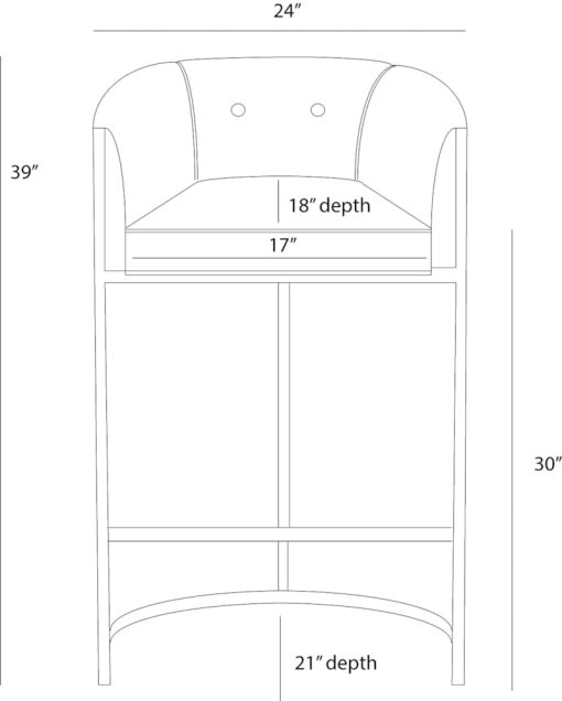 Arteriors Calvin Black Bar Stool - Image 7