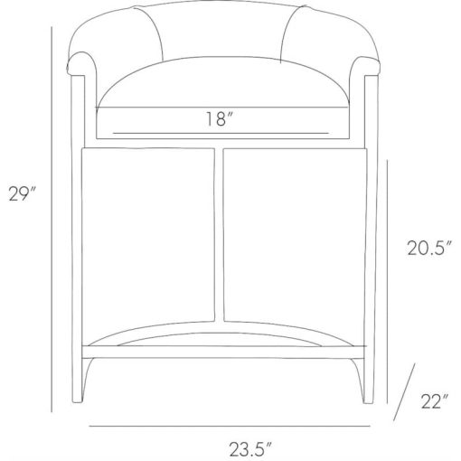 Arteriors Calvin Dove Counter Stool - Image 7