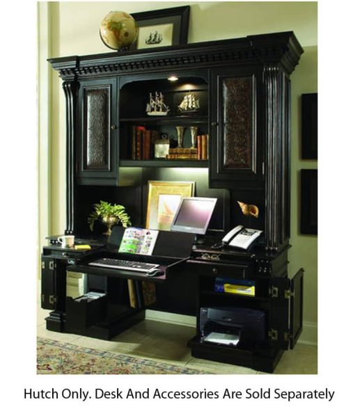 Hooker Furniture Black Home Office Telluride Computer Credenza Hutch - Image 3
