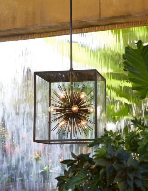 Arteriors Zanadoo Aged Brass Outdoor Pendant - Image 7