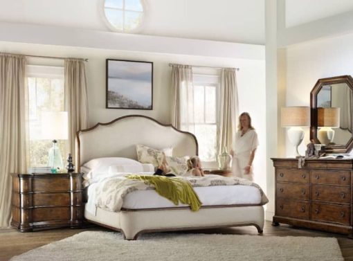 Hooker Furniture Bedroom Archivist King Upholstered Shelter Bed - Image 7