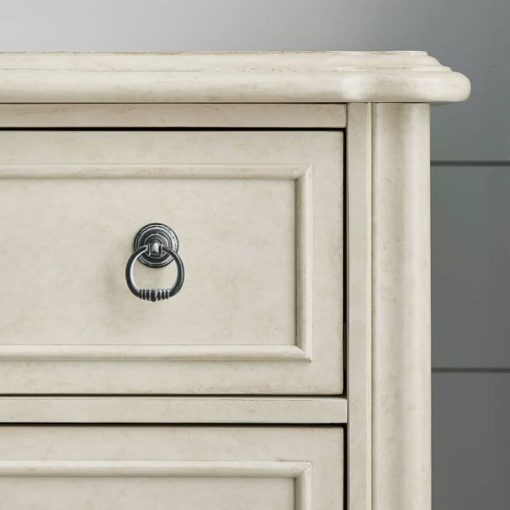 Homestyles Provence Antiqued White 3 Drawer Chest - Image 7