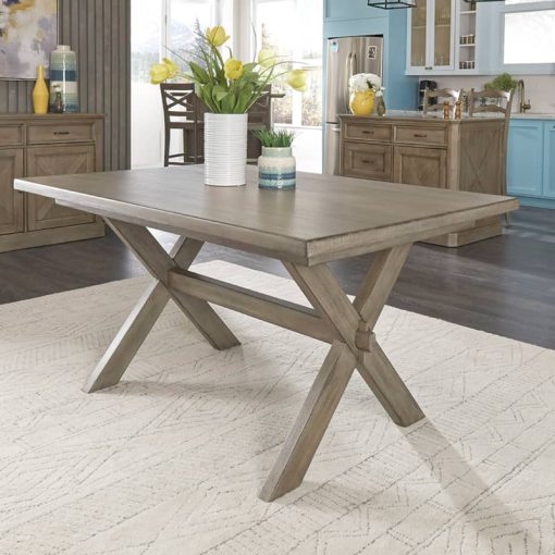 Homestyles Mountain Lodge Gray Trestle Dining Table - Image 2