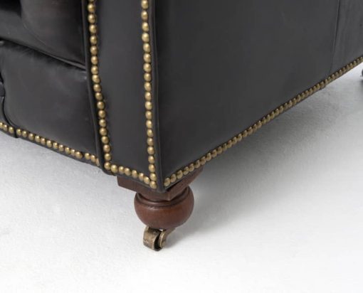 Four Hands Old Saddle Black 96" Conrad Sofa - Image 7