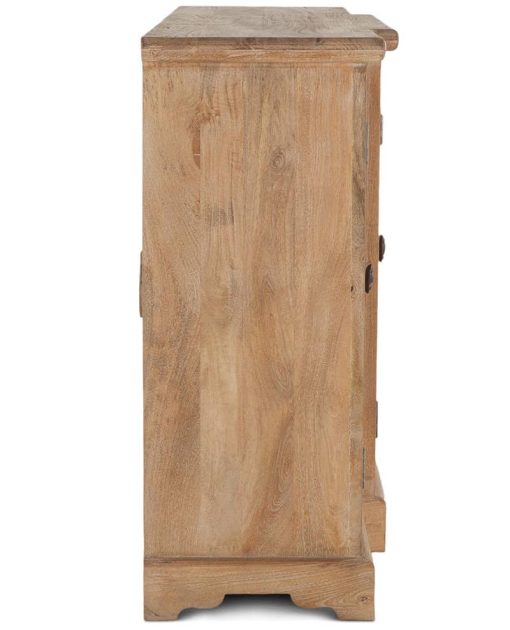 Home Trends & Design San Rafael 75" Antique Oak Glass Cabinet - Image 7
