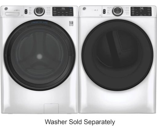 GE ADA 7.8 Cu. Ft. White Smart Front Load Gas Dryer With Sanitize Cycle - Image 7