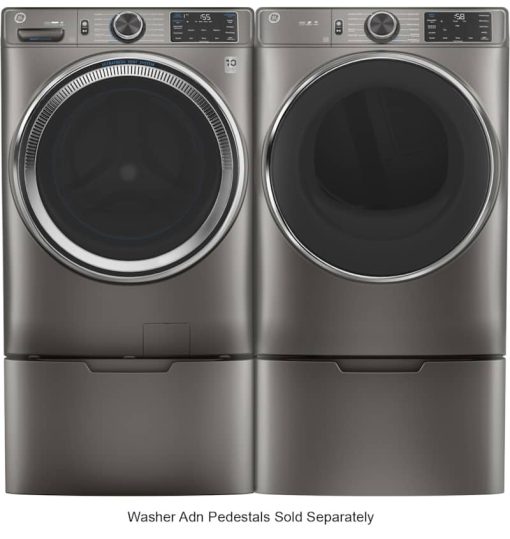 GE ADA 7.8 Cu. Ft. Satin Nickel Smart Front Load Electric Dryer With Steam And Sanitize Cycle - Image 7