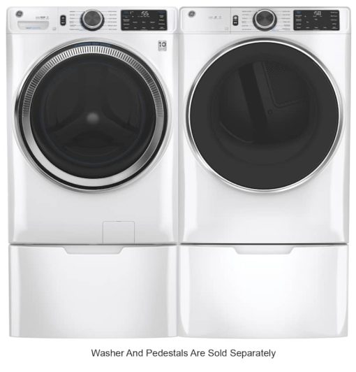 GE ADA 7.8 Cu. Ft. White Smart Front Load Electric Dryer With Steam And Sanitize Cycle - Image 7
