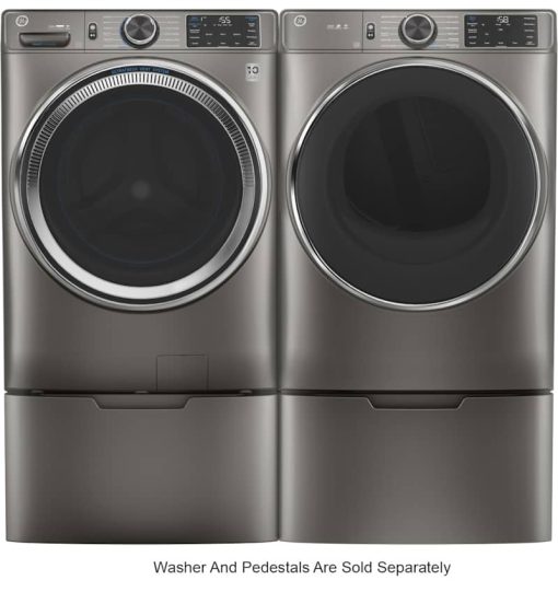 GE ADA 7.8 Cu. Ft. Satin Nickel Smart Front Load Gas Dryer With Steam And Sanitize Cycle - Image 7
