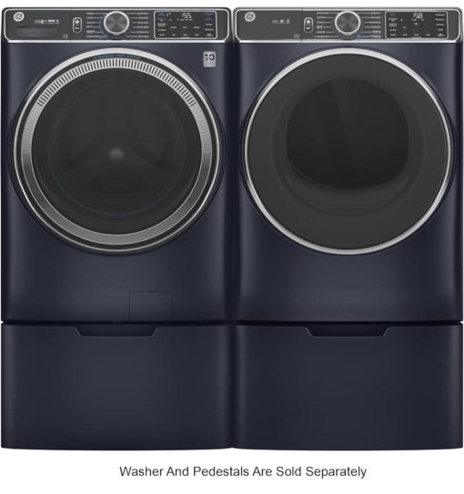 GE ADA 7.8 Cu. Ft. Sapphire Blue Smart Front Load Electric Dryer With Steam - Image 7