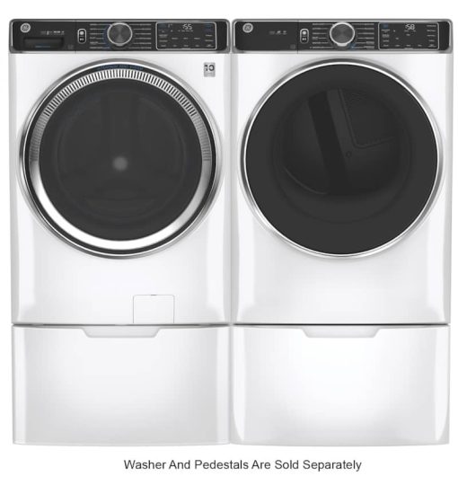 GE ADA 7.8 Cu. Ft. White Smart Front Load Electric Dryer With Steam - Image 7