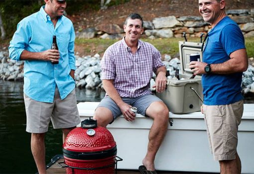 Kamado Joe Jr. 13.5" Red Ceramic Grill With Cast Iron Stand - Image 7