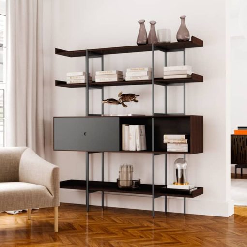 BDI Margo 5201 Toasted Walnut And Fog Grey Modern Display And Shelf - Image 7