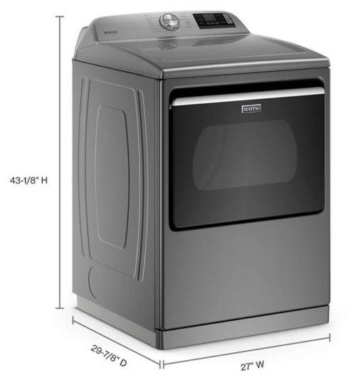 Maytag 7.4 Cu. Ft. Metallic Slate Smart Capable Electric Dryer With Extra Power Button - Image 7