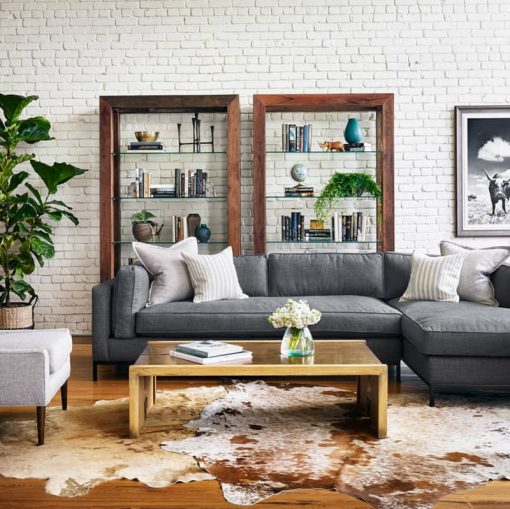 Four Hands Atelier Collection Bennett Charcoal Grammercy 2-Piece RAF Chaise Sectional - Image 7