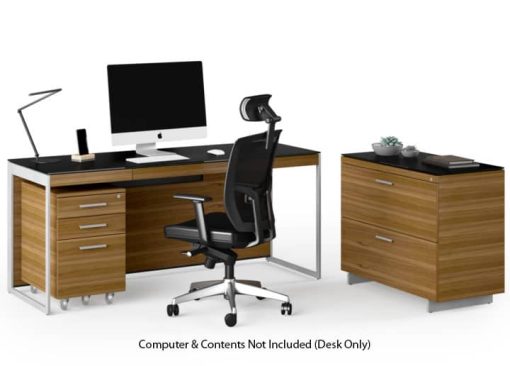 BDI Sequel 20 6101 Walnut And Satin Nickel Desk - Image 7