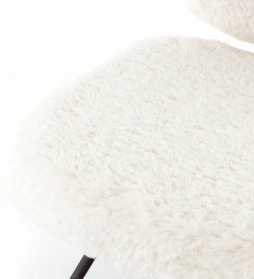 Four Hands Irondale Collection Ivory Angora Caleb Accent Chair - Image 7