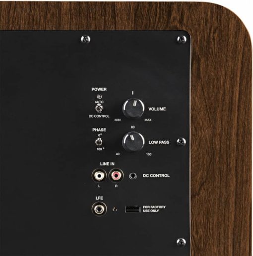 Polk Audio HTS 12" Powered Classic Brown Walnut Subwoofer - Image 7