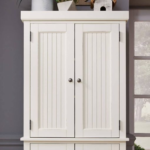Homestyles Nantucket White Distressed Pantry - Image 8
