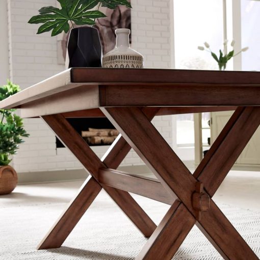 Homestyles Sedona Toffee Rectangular Trestle Dining Table - Image 4