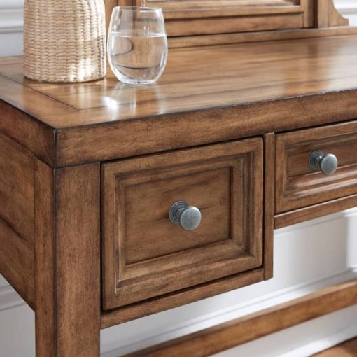 Homestyles Sedona Toffee Vanity With Mirror - Image 8