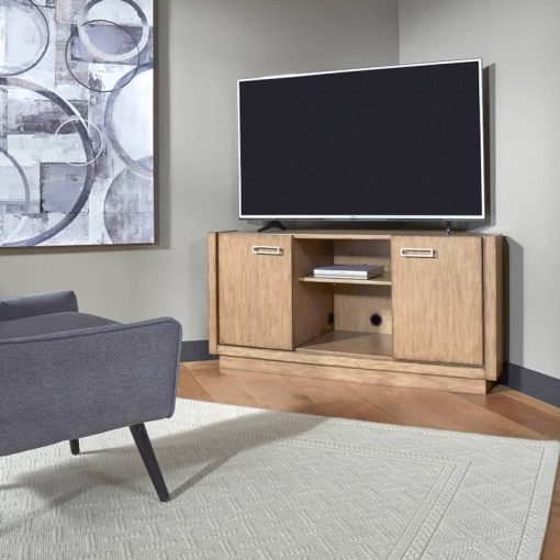 Homestyles Big Sur Oak Corner Entertainment Stand - Image 8