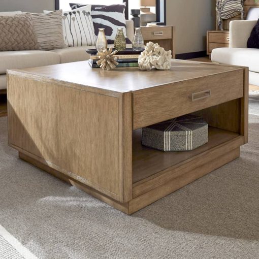 Homestyles Big Sur Oak Square Coffee Table - Image 8