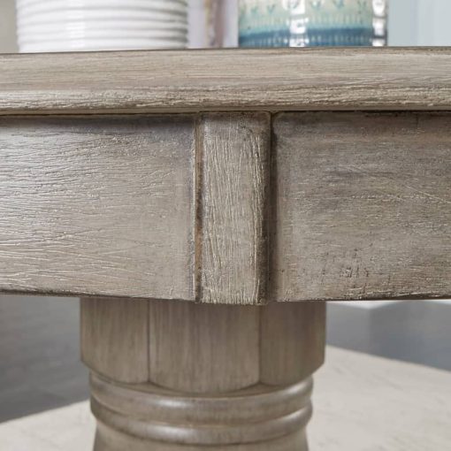 Homestyles Mountain Lodge Gray Round Dining Table - Image 3