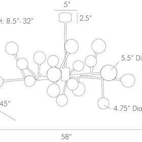 Arteriors Dallas Polished Nickel Medium Chandelier - Image 8