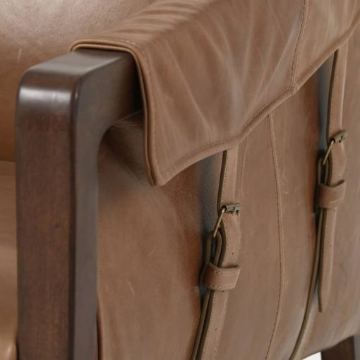 Four Hands Abbott Collection Bauer Warm Taupe Dakota Leather Chair - Image 8