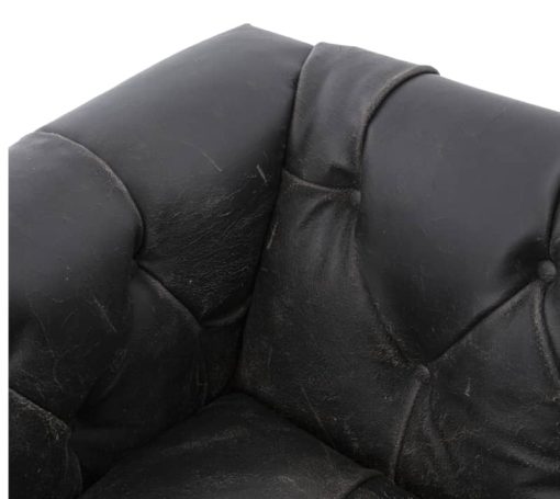 Four Hands Destroyed Black Maxx Swivel Chair - Image 8
