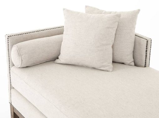 Four Hands Kensington Collection Mercury Noble Platinum Double Chaise - Image 8