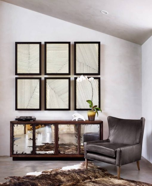 Four Hands Kensington Collection Marlow Vintage Black Wing Chair - Image 8