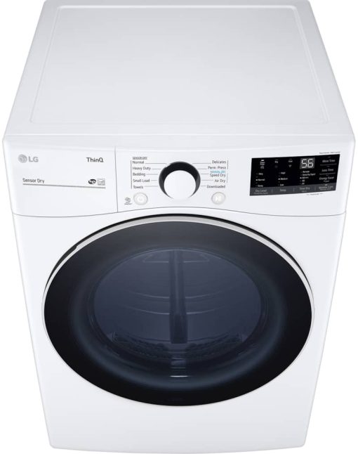 LG 7.4 Cu. Ft. White Smart Wi-Fi Enabled Front Load Electric Dryer With Built-In Intelligence - Image 8