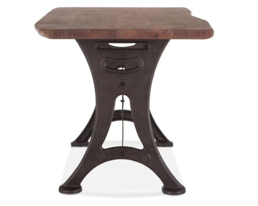 Home Trends & Design Organic Forge 72" Raw Walnut Gathering Table - Image 3