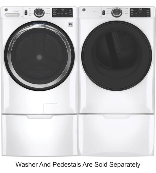 GE ADA 7.8 Cu. Ft. White Smart Front Load Gas Dryer With Sanitize Cycle - Image 8