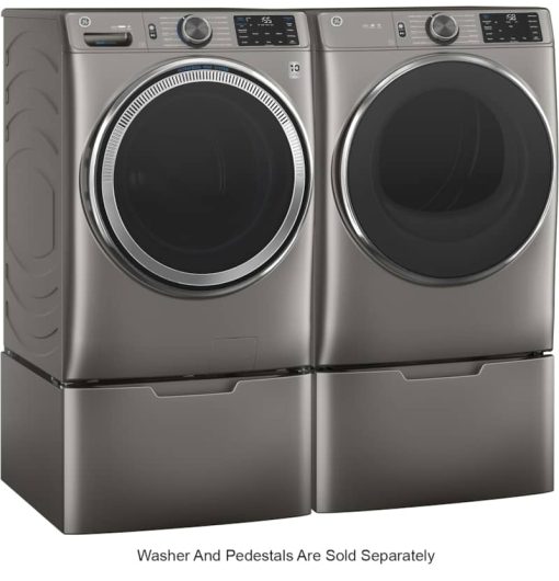 GE ADA 7.8 Cu. Ft. Satin Nickel Smart Front Load Gas Dryer With Steam And Sanitize Cycle - Image 8