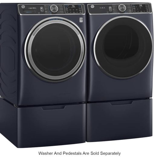 GE ADA 7.8 Cu. Ft. Sapphire Blue Smart Front Load Electric Dryer With Steam - Image 8
