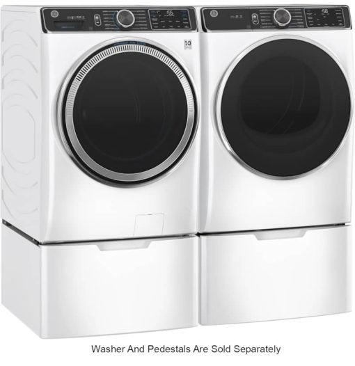 GE ADA 7.8 Cu. Ft. White Smart Front Load Electric Dryer With Steam - Image 8