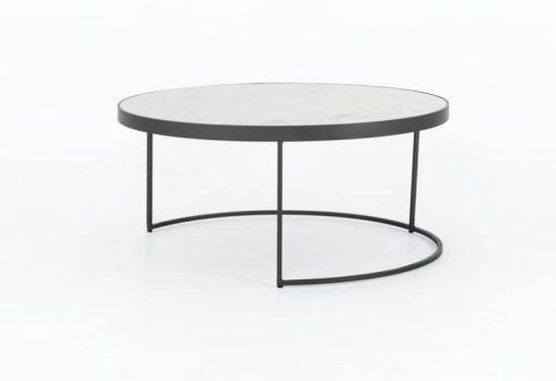 Four Hands Rockwell Evelyn Gunmetal Round Nesting Coffee Table - Image 5