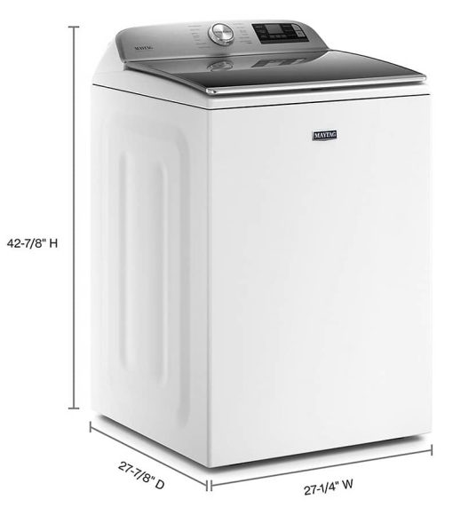 Maytag 5.2 Cu. Ft. White Smart Capable Top Load Washer With Extra Power Button - Image 8