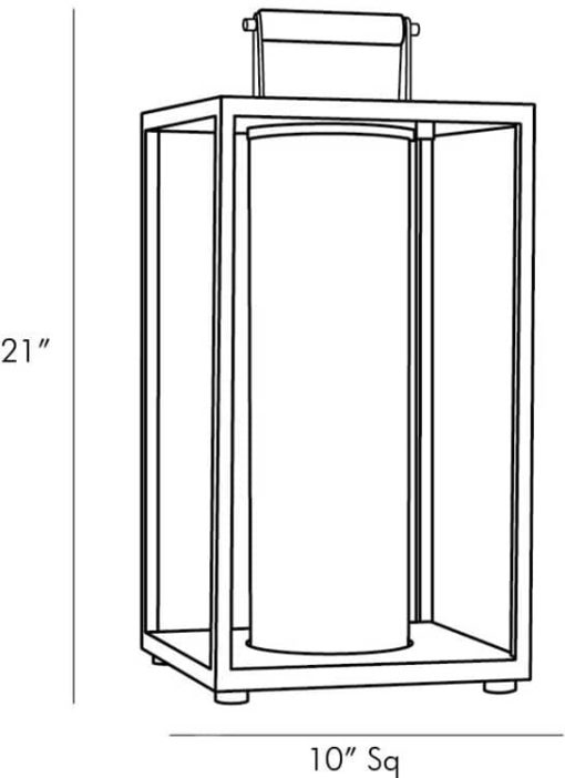 Arteriors Stetson Aged Brass Outdoor Lantern - Image 9