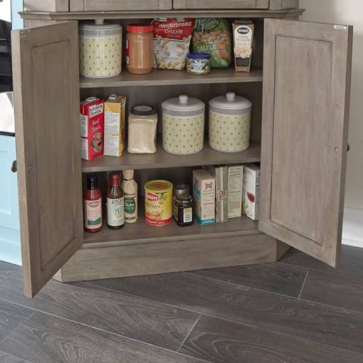 Homestyles Mountain Lodge Gray Corner Cabinet - Image 9