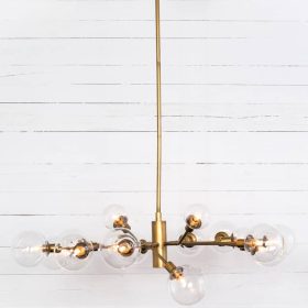 Four Hands Carnegie Collection Pellman Matte Brass Chandelier - Image 9
