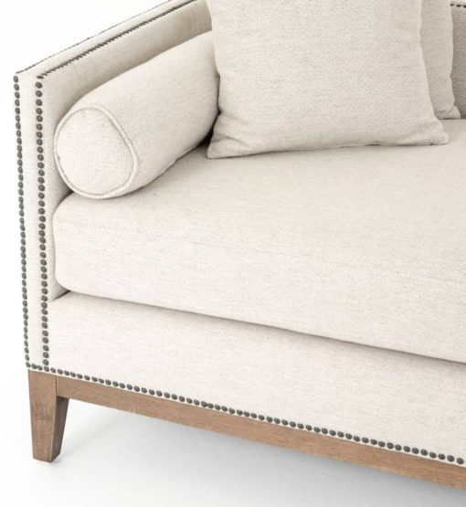 Four Hands Kensington Collection Mercury Noble Platinum Double Chaise - Image 9