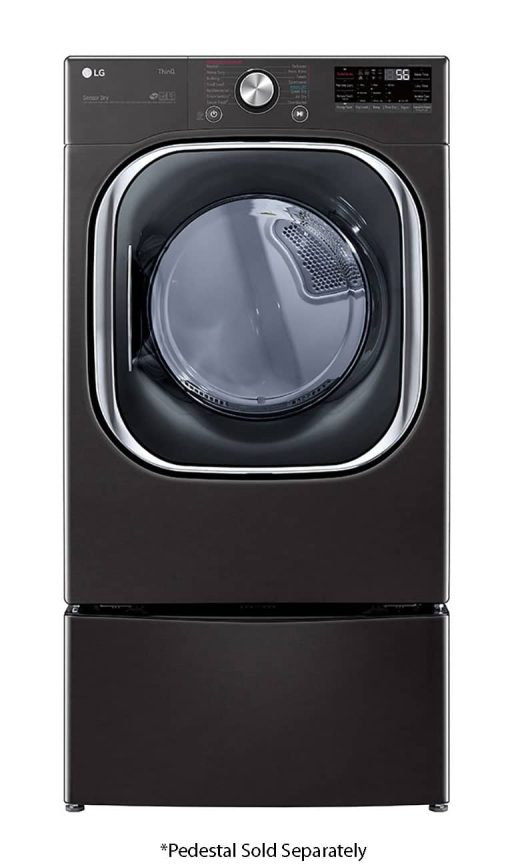 LG 7.4 Cu. Ft. Black Steel Smart Wi-Fi Enabled Electric Dryer With TurboSteam & Built-In Intelligence - Image 9