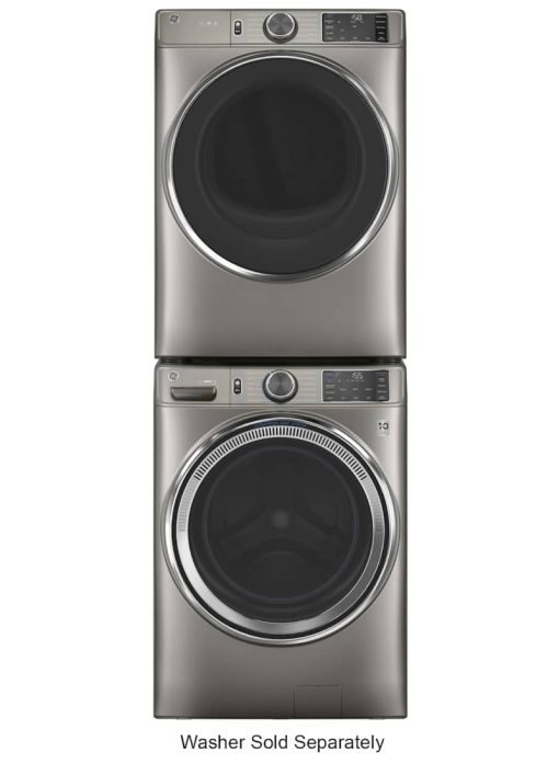 GE ADA 7.8 Cu. Ft. Satin Nickel Smart Front Load Electric Dryer With Steam And Sanitize Cycle - Image 9