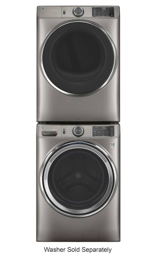 GE ADA 7.8 Cu. Ft. Satin Nickel Smart Front Load Gas Dryer With Steam And Sanitize Cycle - Image 9